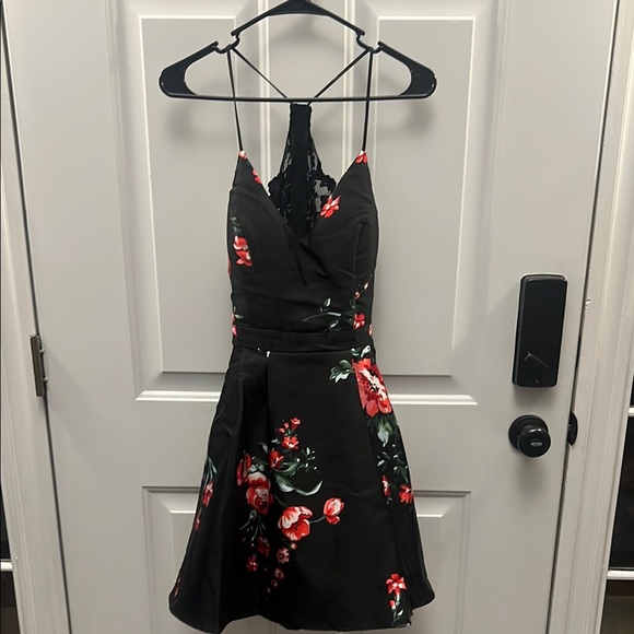 B.smart Dresses & Skirts - Floral Black Halter Dress